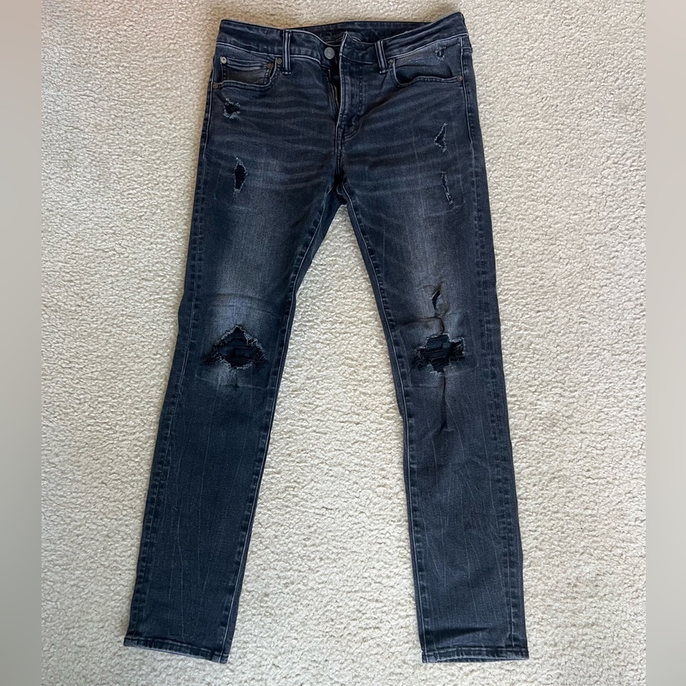 American Eagle Black Skinny Jeans 34x34